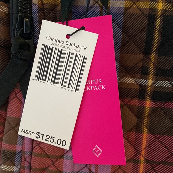 Vera Bradley Campus Backpack in Cozy Plaid NWT - Picture 3 of 14